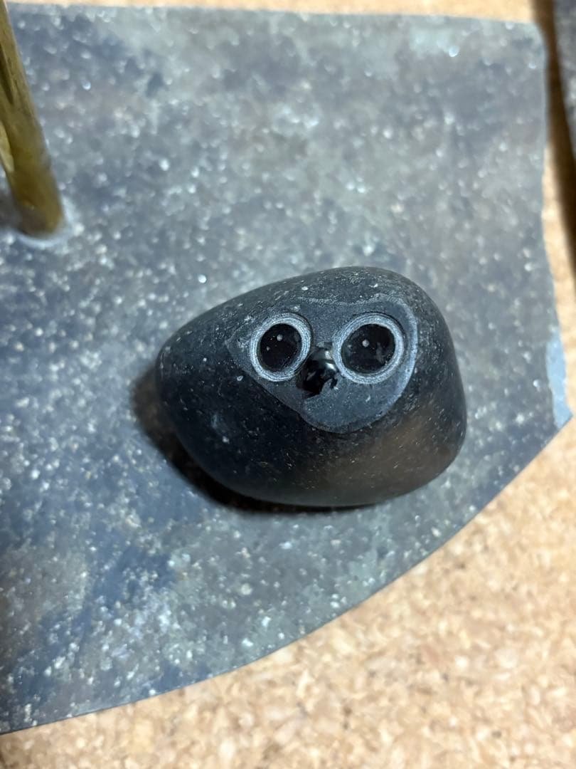 ふくろう　石製　照明 フクロウ 不苦労　室内照明　インテリア　置物　縁起物