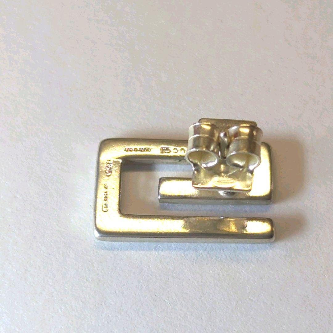 美品 グッチ GUCCI ピアス カットアウト Gロゴ シルバー